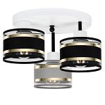 Weiße Deckenlampe mit drei Lampenschirme schwarz/grau TI-3030WE-SCGRSC Deckenleuchte - 3