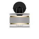 Schwarze Wandlampe mit grauem Lampenschirm WAND-TI-1010SC-GR Wandleuchte - 4