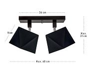 Deckenstrahler Deckenlampe DIA21SCSCDPR Deckenleuchte Schwarz  - 3