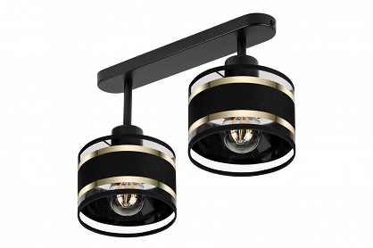 Schwarze Deckenlampe mit zwei Lampenschirme schwarz TI-3306SC-SCSC Deckenleuchte