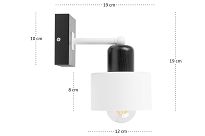 Weiße Wandlampe aus Holz WAND-WE10x10SC Wandleuchte - 4