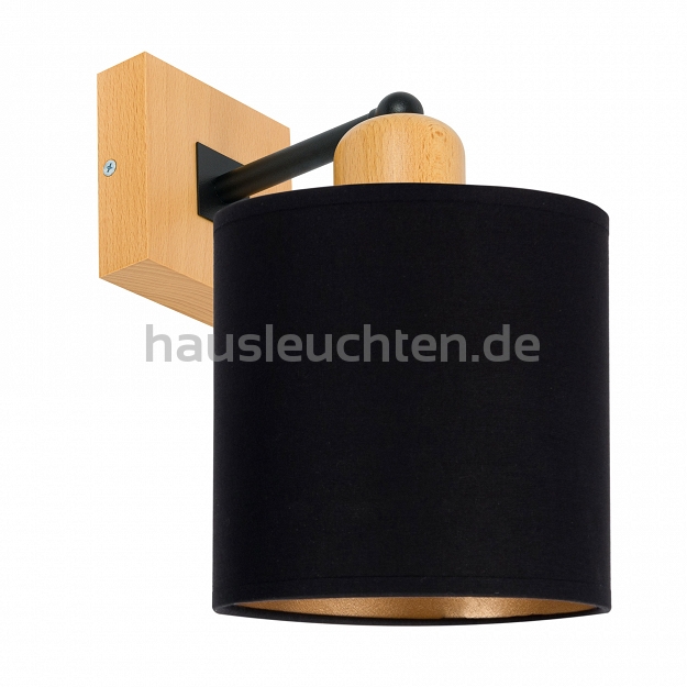 Schwarze Wandlampe aus Holz CL-WAND-SC10x10BU-SC LED Wandleuchte