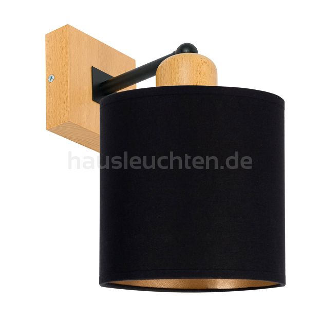 Schwarze Wandlampe aus Holz CL-WAND-SC10x10BU-SC LED Wandleuchte