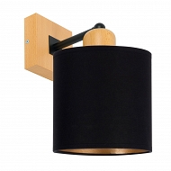 Schwarze Wandlampe aus Holz CL-WAND-SC10x10BU-SC LED Wandleuchte