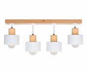 Weiße Deckenlampe aus Holz WE60x7BU Deckenleuchte 4-flammig - 4