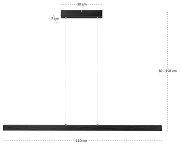 Dimmbare LED schwarze Hängeleuchte Eschenholz LED110KB-3K-SCHWARZ Pendelleuchte Höhenverstellbar Esstischlampe Hängelampe Pendellampe - 7