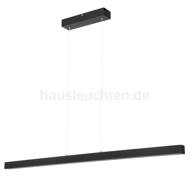 Dimmbare LED schwarze Hängeleuchte Eschenholz LED110KB-3K-SCHWARZ Pendelleuchte Höhenverstellbar Esstischlampe Hängelampe Pendellampe