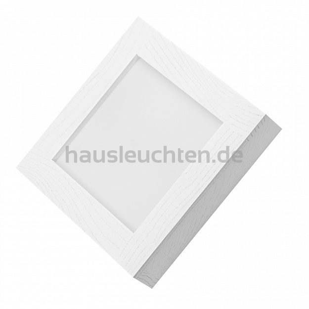 LED-Panel aus Holz Weiß Wandleuchte PLA2525-4K-WEISS 24W Wandlampe 25x25x5H cm