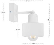 Weiße Wandlampe aus Holz WAND-WE10x10WE Wandleuchte - 4