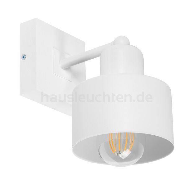 Weiße Wandlampe aus Holz WAND-WE10x10WE Wandleuchte