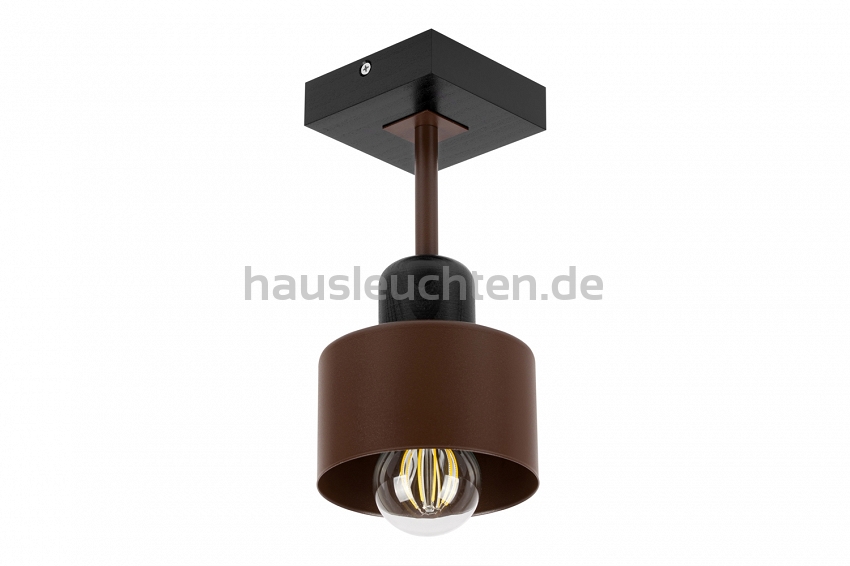 Braune Deckenlampe aus Holz BR10x10SC Deckenleuchte 1-flammig