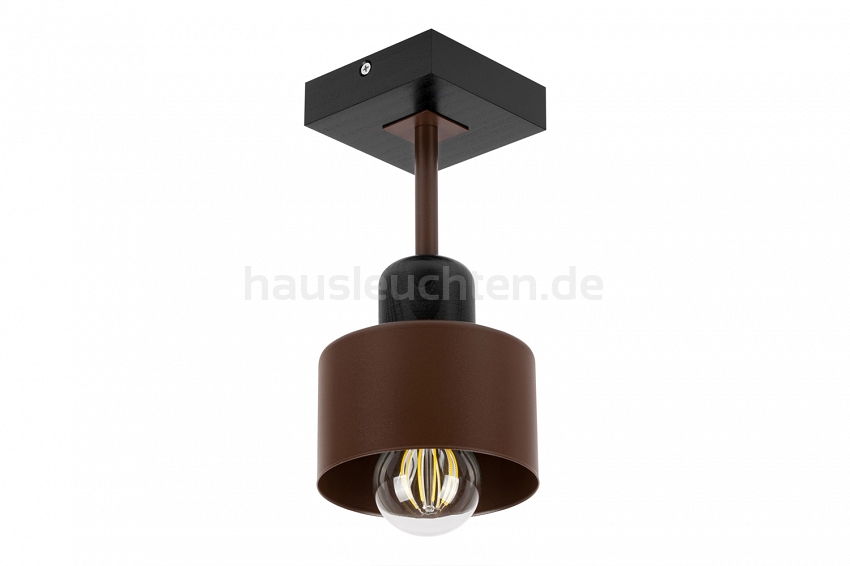 Braune Deckenlampe aus Holz BR10x10SC Deckenleuchte 1-flammig