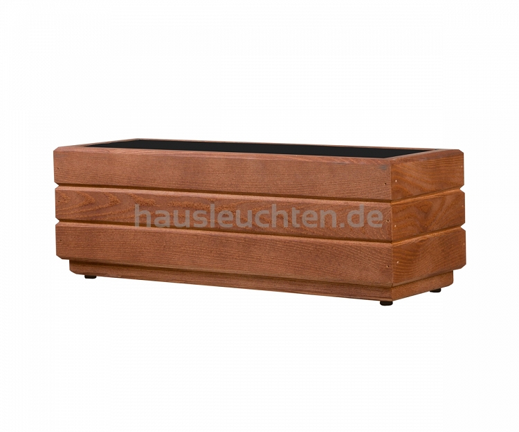 Blumentopf, Pflanzkasten aus Holz NUSS BRAUN 50DES1717NU 50 x 17 x 17 cm