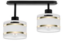 Schwarze Deckenlampe mit zwei Lampenschirme weiß TI-3306SC-WEWE Deckenleuchte - 3