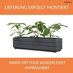 Blumentopf, Pflanzkasten aus Holz ANTHRAZIT GRAU 70DES1717AN 70 x 17 x 17 cm - 3