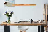 Dimmbare LED Hängeleuchte Eschenholz LED60KB-3K-RUSTIKAL Pendelleuchte Höhenverstellbar Esstischlampe Hängelampe Pendellampe - 2