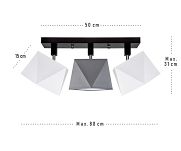 Deckenstrahler Deckenlampe DIA31WEGRDPR Deckenleuchte Weiß Grau - 3