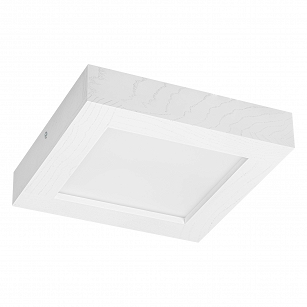 LED-Panel aus Holz Weiß Deckenleuchte PLA2525-3K-WEISS 24W Deckenlampe 25x25x5H cm