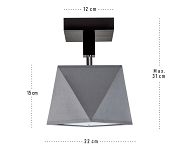 Deckenstrahler Deckenlampe DIA11GRDPR Deckenleuchte Grau - 3