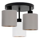 Schwarze Deckenlampe mit drei Lampenschirme grau/weiß CL-3030SC-GRWEGR Deckenleuchte - 3