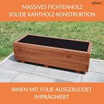 Pflanzkasten NUSS Pflanzkübel aus Holz AB100KAN4030NU 100 x 40 x 30 cm 100KAN4030NU - 4