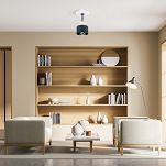 Anthrazite Deckenlampe aus Holz AN10x10WE Deckenleuchte 1-flammig - 3