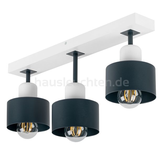 Anthrazite Deckenlampe aus Holz AN50x7WE Deckenleuchte 3-flammig