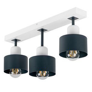 Anthrazite Deckenlampe aus Holz AN50x7WE Deckenleuchte 3-flammig