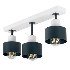 Anthrazite Deckenlampe aus Holz AN50x7WE Deckenleuchte 3-flammig