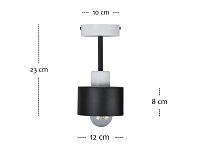 Weiße Deckenlampe OST1010WE Spot Deckenleuchte Deckenspot 1-flammig - 3