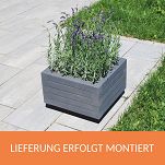 Pflanzkasten GRAU ANTHRAZIT Pflanzkübel aus Holz AB40KAN4030AN 40 x 40 x 30 cm 40KAN4030AN - 3