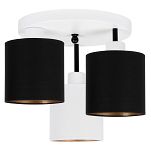 Weiße Deckenlampe mit drei Lampenschirme schwarz/weiß CL-3030WE-SCWESC Deckenleuchte - 3