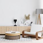 Schwarze Tischlampe aus Holz TI-SC10x10SC Tischleuchte - 2