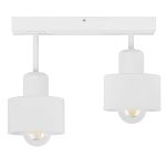 Weiße Deckenlampe aus Holz WE30x7WE Deckenleuchte 2-flammig - 2