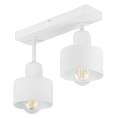 Weiße Deckenlampe aus Holz WE30x7WE Deckenleuchte 2-flammig