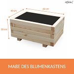 Pflanzkasten Pflanzkübel aus Holz AB60KAN4030 60 x 40 x 30 cm 60KAN4030 - 2