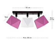 Deckenstrahler Deckenlampe DIA31ROWEDPR Deckenleuchte Rosa Weiß - 3