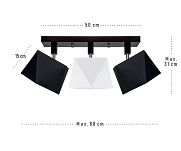 Deckenstrahler Deckenlampe DIA31SCWEDPR Deckenleuchte Schwarz Weiß - 3
