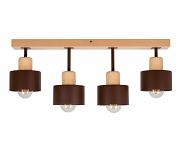 Braune Deckenlampe aus Holz BR60x7BU Deckenleuchte 4-flammig - 4