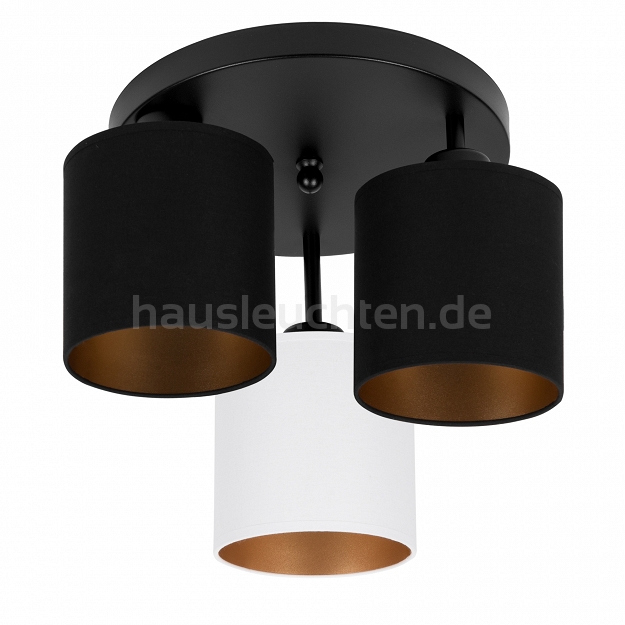 Schwarze Deckenlampe mit drei Lampenschirme schwarz/weiß CL-3030SC-SCWESC Deckenleuchte