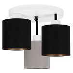 Weiße Deckenlampe mit drei Lampenschirme schwarz/grau CL-3030WE-SCGRSC Deckenleuchte - 3