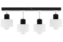 Weiße Deckenlampe aus Holz WE60x7SC Deckenleuchte 4-flammig - 4