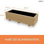 Pflanzkasten EICHE Pflanzkübel aus Holz AB100KAN4030EI 100 x 40 x 30 cm 100KAN4030EI - 2