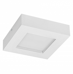 LED-Panel aus Holz Weiß Deckenleuchte PLA2020-3K-WEISS 18W Deckenlampe 20x20x5H cm