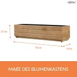 Blumentopf, Pflanzkasten aus Holz EICHE 70DES1717EI 70 x 17 x 17 cm - 2