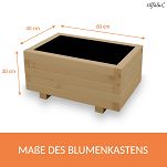 Pflanzkasten EICHE Pflanzkübel aus Holz AB60KAN4030EI 60 x 40 x 30 cm 60KAN4030EI - 2