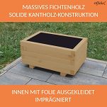 Pflanzkasten EICHE Pflanzkübel aus Holz AB60KAN4030EI 60 x 40 x 30 cm 60KAN4030EI - 4