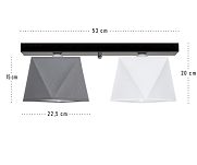 Deckenlampe DIA23GRWED Deckenleuchte Grau Weiß - 3