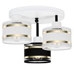Weiße Deckenlampe mit drei Lampenschirme weiß/schwarz TI-3030WE-WESCWE Deckenleuchte - 3