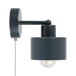 Anthrazite Wandlampe mit Zugschalter aus Metall SHWAND-OST1010AN Wandleuchte - 3